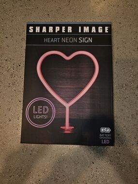 Sharper Image Pink Heart Neon Sign LED Accent